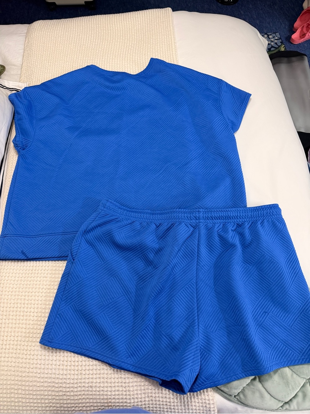 Blue Shorts Set - Short Sleeve Top & Shorts